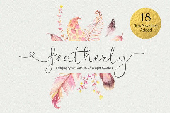 Featherly Font: A Modern Script for Digital Design Elegance
