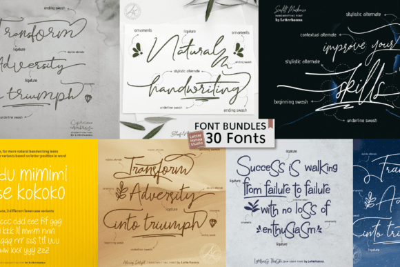 Handwritten Bundle: Elevate Your Typography with Script Fonts