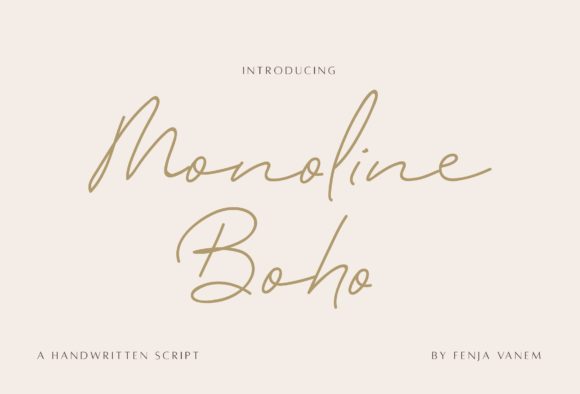 Monoline Boho: A Script Font with Personality