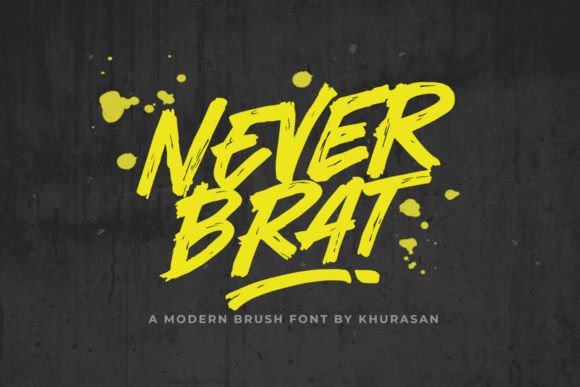 Never Brat: A Modern Brush Font for Digital Design