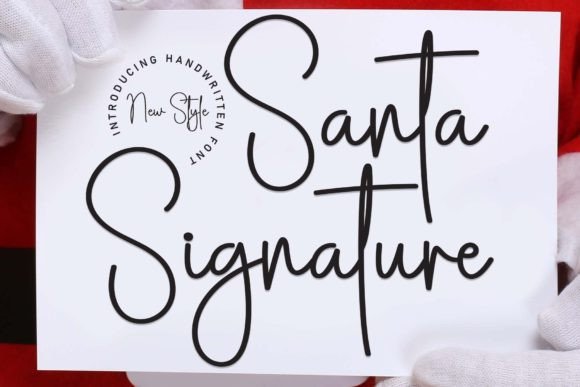 Santa Signature: A Handwritten Font for Holiday-Inspired Editorial Design