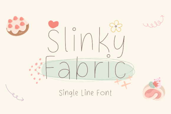 Slinky Fabric Font: A Stylish Script for Craft Creators